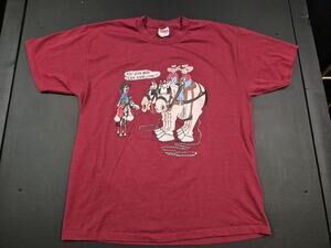 Vintage 90s Cartoon Western Shirt Mens Large